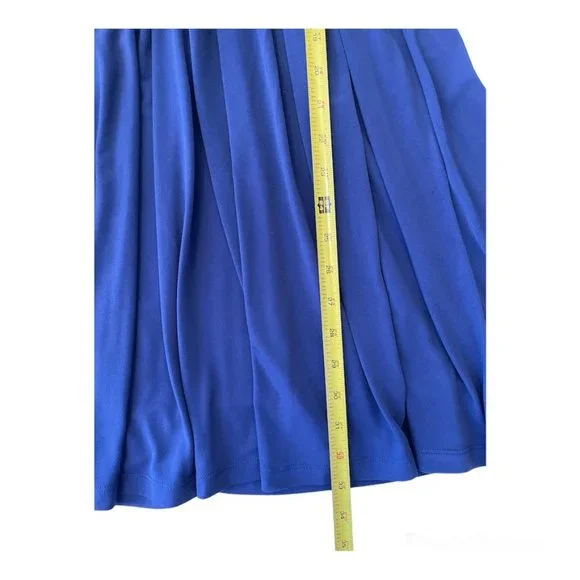 BCBGeneration Blue Pleated Women's Dress Size Small - Picture 7 of 10